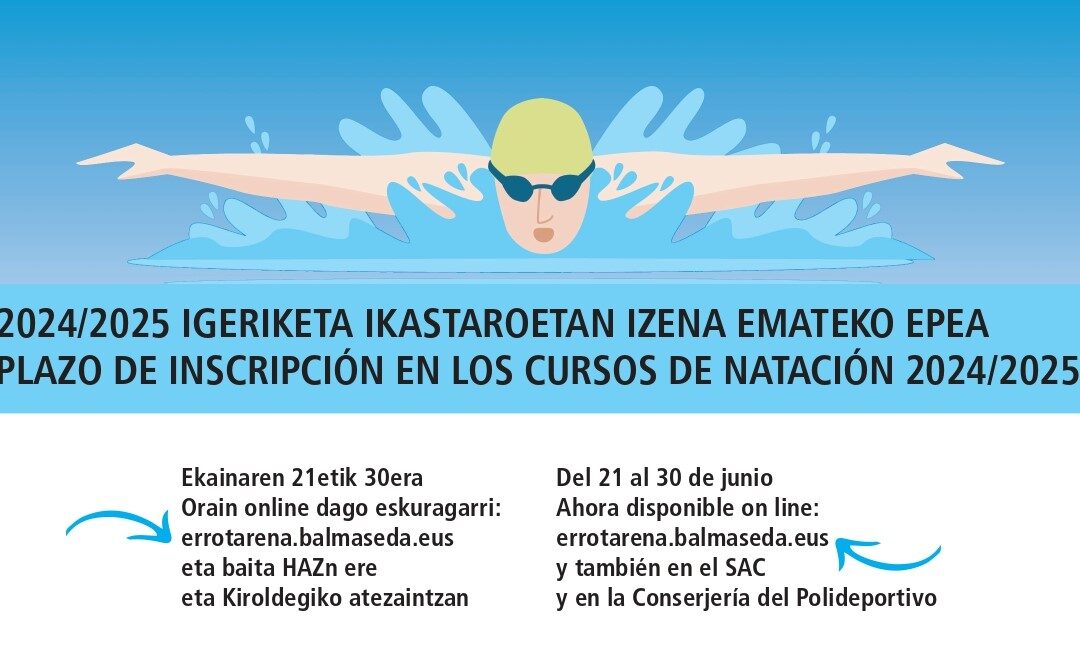 Inscripciones a los Cursos de Natación 2024-2025